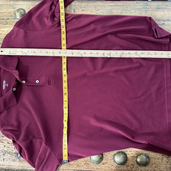 Lands' End Maroon‎ Long Sleeve Polo  Size X-Large, long sleeve polo, polo - Picture 7 of 7